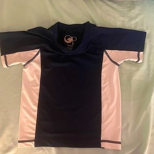 OP Navy White Ocean Pacific Rash-guard Swim Shirt Youth 3T unisex